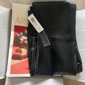 Aritzia Program Pant, vegan leather in black, brand new with tags